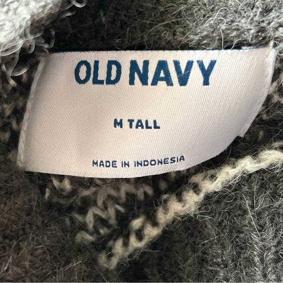 Old Navy Wool Blend Sweater Ski Winter Trendy Medium Tall - Picture 5 of 5